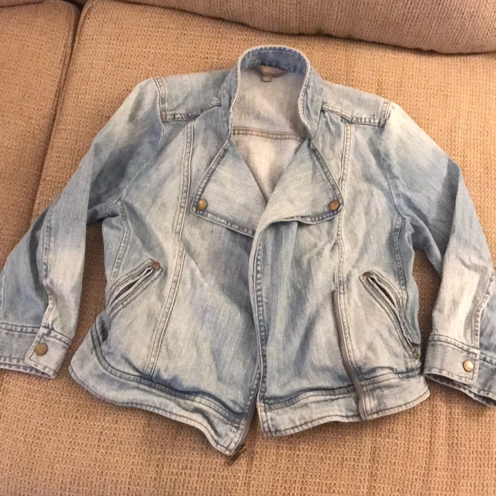 Rubbish denim moto jacket